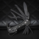 Titanium Black Multifunctional Swiss Knife Multi Purpose Army Folding Pocket Knife Outdoor Camping Survival EDC Tool