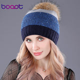 Stylish Fashionable Woman's Double Rabbit PomPom Beanie Hat