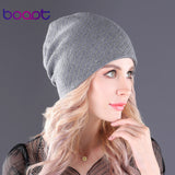 Cashmere Soft Woman Winter Skull cap (Warm Beanies Hats in Assorted Colours)