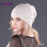Cashmere Soft Woman Winter Skull cap (Warm Beanies Hats in Assorted Colours)