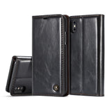 iPhone X PU Leather Card Holder Wallet Phone Case