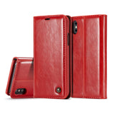 iPhone X PU Leather Card Holder Wallet Phone Case